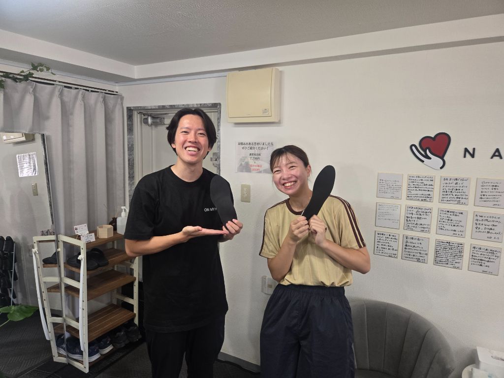 お客様とオーダーメイドインソール