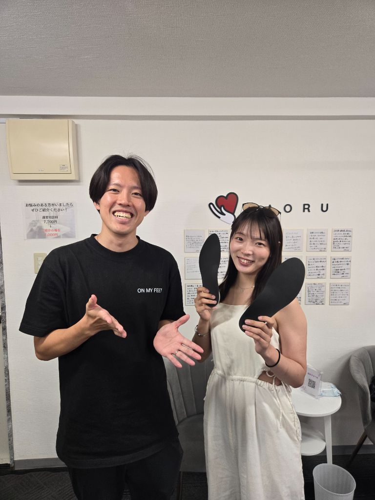 お客様とオーダーメイドインソール